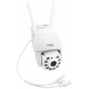 Technaxx FullHD TX-192 bewakingscamera voor buiten, IP66, met bewegingsmelder tot 15 m, Full HD-videoresolutie, nachtzicht IR, rotatiehoek 355 ° en 90 ° - 3MP WiFi PT Dome camera
