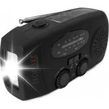 Technaxx - TX-238 - Draagbare Radio - Zwart - ABS - Met Handkurbel en Solarpanel