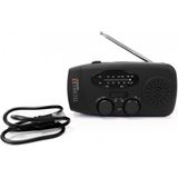 Technaxx - TX-238 - Draagbare Radio - Zwart - ABS - Met Handkurbel en Solarpanel