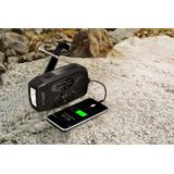 Technaxx - TX-238 - Draagbare Radio - Zwart - ABS - Met Handkurbel en Solarpanel