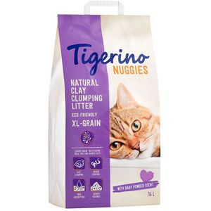 Tigerino Nuggies XL-Grain Katzenstreu – Babypuderduft - Sparpaket 2 x 14 l