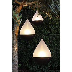 Arnusa Lamp op zonne-energie, druppels, 3-delige set, LED-tuinlampen om op te hangen of neer te zetten, tafellamp, hanglamp, warm-wit