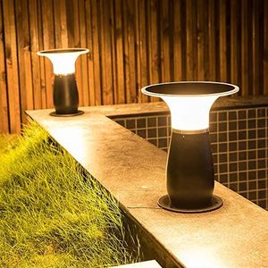 Arnusa Tuinlamp Power zonnelamp, helder, 360 lm, draadloze buitenlamp, terrasverlichting, duo-kleur, warmwit en koud wit, instelbaar, 29 x 23,5 cm, 4000 mAh