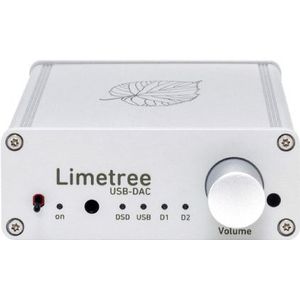 Lindemann Limetree USB DAC (USB DAC, Versterkingsschakelaar, Toonregeling), Hoofdtelefoonversterkers, Zilver