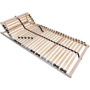 Coemo lattenbodem met verstelbaar hoofdeinde - 140 x 210 cm Bedbodem met 30 latten, 7 zones, instelbare hardheid - voor alle soorten matrassen | Slaaptypes