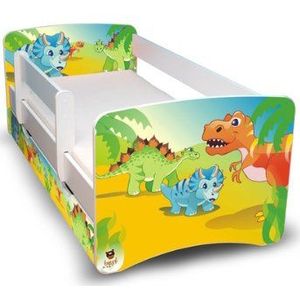 Best For Kids Kinderbed Jeugdbed 90x180 met uitrolbescherming en twee laden 44 design