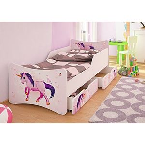 BEST FOR KIDS Kinderbed met schuimmatras TÜV-gecertificeerd met twee schuifladen 90x200