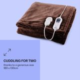 Klarstein - Dr. Watson - Elektrische Heizdecke - Hellbruin - 280 x 130 cm - 120 W - 3 Leistungsstufen - Timer