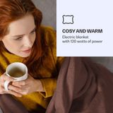 Klarstein - Dr. Watson - Elektrische Heizdecke - Hellbruin - 280 x 130 cm - 120 W - 3 Leistungsstufen - Timer