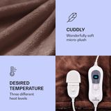 Klarstein - Dr. Watson - Elektrische Heizdecke - Hellbruin - 280 x 130 cm - 120 W - 3 Leistungsstufen - Timer