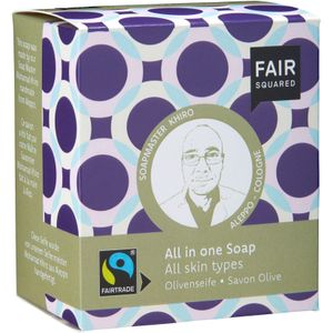 FairSquared - All in one Soap - Olijf - 2 Zepen van 80 Gram en Bewaarzakje