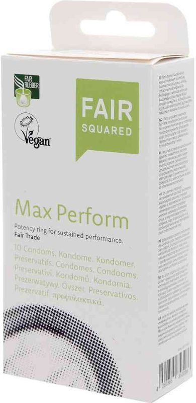 FAIR SQUARED Max Perform - Condooms - Transparant - Veganistisch - 10 Stuks