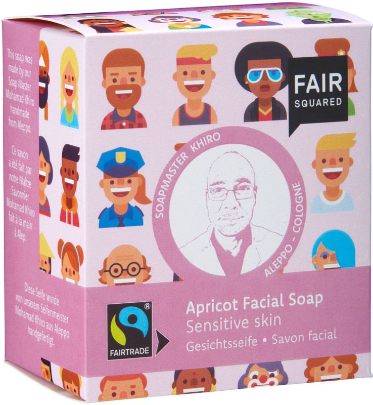 Fair Squared - Gezichtszeep - Abrikoos - Sensitive - 160 gram