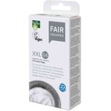FAIR SQUARED 8 stuks XXL condooms 64 mm - klimaatneutrale veganistische condooms van Fairtrade natuurlijk rubber - zeer fijne condooms