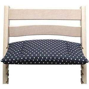 Blausberg Baby * 16 kleuren * zitkussen (kleine plank) voor Stokke Tripp Trapp kinderstoel (donkergrijs sterren) - alle materialen OEKO-TEX® Standard 100 gecertificeerd - 100% made in Hamburg, Duitsland