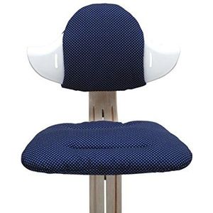 Blausberg baby - zitkussen set voor Nomi hoge stoel van Evomove - blauwe stippen