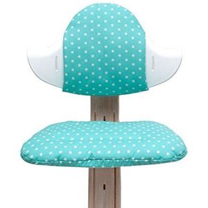 Blausberg Baby - zitkussen set voor Nomi hoge stoel van Evomove - turquoise ster