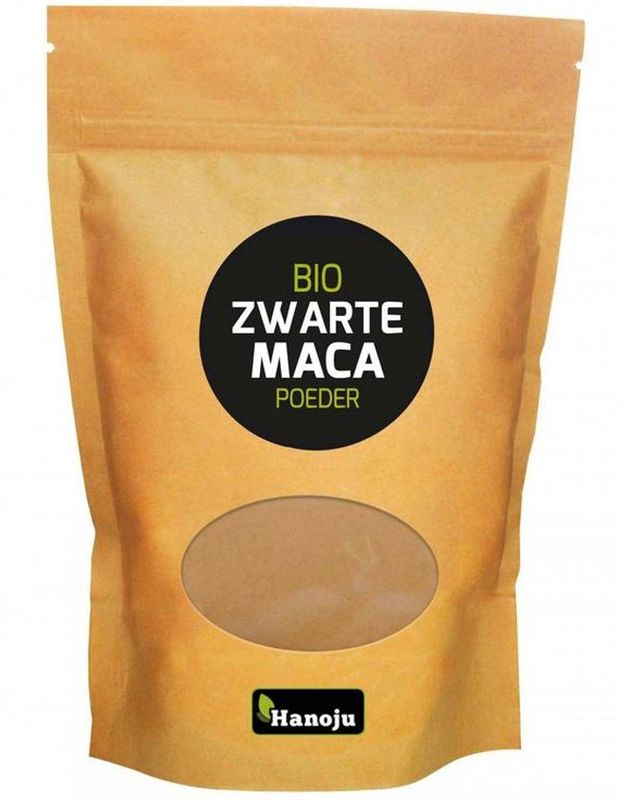 Hanoju - Maca Poeder - Zwart - Biologisch - 100% Natuurlijk