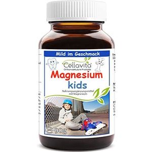 Cellavita Magnesium kids magnesiumdicitraatpoeder voor kinderen (mild van smaak) (90 g)