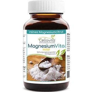 Cellavita Magnesium Vita 'mild' goede biologische beschikbaarheid veganistische capsulehoes | (180 capsules)