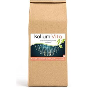 Cellavita Kalium Vita (zenuwspierenbloeddruk) capsules & poeder, van kaliumcitraat zonder verdere additieven & katapult | (500 capsules in zak)