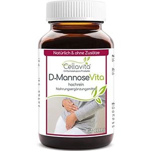 Cellavita D-mannose > 99% zeer zuiver (natuurlijk) poeder | natuurlijk van maïs (niet-GMO) 2000 mg per dagelijkse dosis | (110 g)