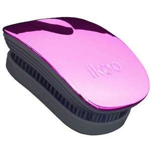 Ikoo - Pocket - Haarborstel - Zwart - Cherry Metallic