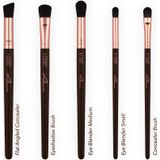 Luvia - Prime Vegan - Make-up Kwastenset - Chocoladebruin & Roségoud