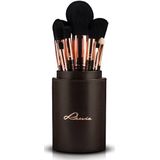 Luvia - Prime Vegan - Make-up Kwastenset - Chocoladebruin & Roségoud