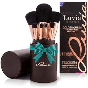 Luvia Cosmetics Brush Brush Set Golden Queen Set Rose Gold
