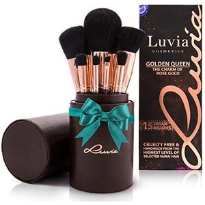 Luvia - Prime Vegan - Make-up Kwastenset - Chocoladebruin & Roségoud