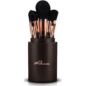 Luvia - Prime Vegan - Make-up Kwastenset - Chocoladebruin & Roségoud