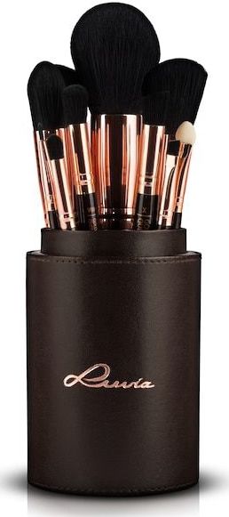 Luvia - Prime Vegan - Make-up Kwastenset - Chocoladebruin & Roségoud