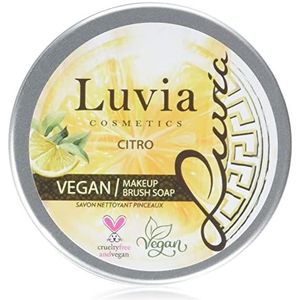 Luvia Essential Brush Soap Citro Borstelzeep, voor het reinigen van cosmetische borstels, ideale beauty-blender zeep, 100 g XXL make-upkwastreiniger voor make-up