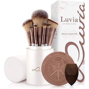 Luvia - Prime Vegan Pro - Make-up Kwastenset - Parelmoer & Koffie - 12 Kwasten