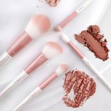 Luvia - Prime Vegan Candy - Kwastenset - Mat Wit en Lichtroze - 5 Stuks