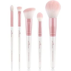 Make-up Kwastenset Luvia, Daily Essentials Set, Poeder- en Ooogkwasten, 5 veganistische cosmetische Kwasten, Make-up Kwasten