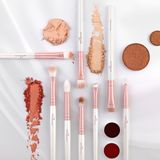 Luvia Cosmetics - Prime Vegan All Eye Want - Make-up Penselen Set - Pearl White/Rose - 8 Stuks