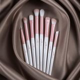 Luvia Cosmetics - Prime Vegan All Eye Want - Make-up Penselen Set - Pearl White/Rose - 8 Stuks