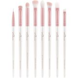 Luvia Cosmetics - Prime Vegan All Eye Want - Make-up Penselen Set - Pearl White/Rose - 8 Stuks