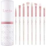 Luvia Cosmetics - Prime Vegan All Eye Want - Make-up Penselen Set - Pearl White/Rose - 8 Stuks