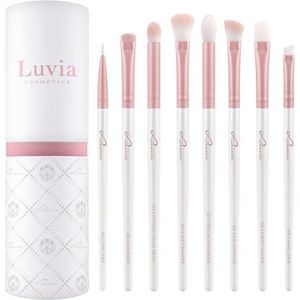 Luvia Cosmetics - Prime Vegan All Eye Want - Make-up Penselen Set - Pearl White/Rose - 8 Stuks