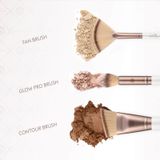 Luvia Cosmetics Brush Brush Set Prime Vegan Highlight & Contour Set Fan Brush + Glow Pro Brush + Contour Brush