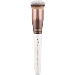 Luvia Cosmetics Prime Vegan Blurring Buffer Penseel voor Make-up en Poeder 115 (Pearl White / Metallic Coffee Brown) 1 st