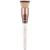 Luvia - Prime Vegan Buffer - Make-up Kwast - Pearl White / Metallic Coffee Brown - 1 st