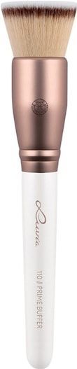 Luvia - Prime Vegan Buffer - Make-up Kwast - Pearl White / Metallic Coffee Brown - 1 st