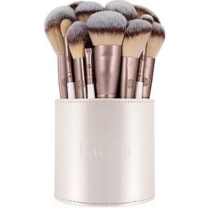 Luvia Make-upkwasten-organizer, cosmetica-organizer en borstelhouder, draagbare reisborstelhouder met magneetsluiting
