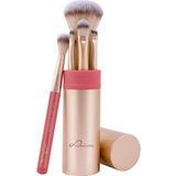 Luvia - Prime Vegan Anniversary - Make-up Kwasten Set - 1 stuk - Brush Case van Licht Metaal