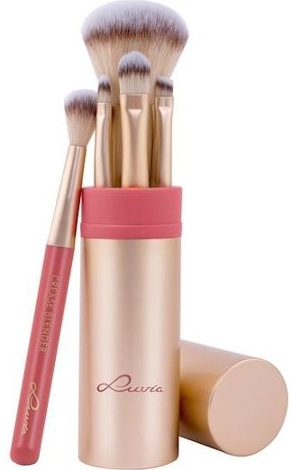 Luvia - Prime Vegan Anniversary - Make-up Kwasten Set - 1 stuk - Brush Case van Licht Metaal