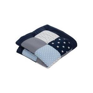 Ullenboom Kruipdeken & Boxkleed 100X100 cm Blauw Lichtblauw Grijs